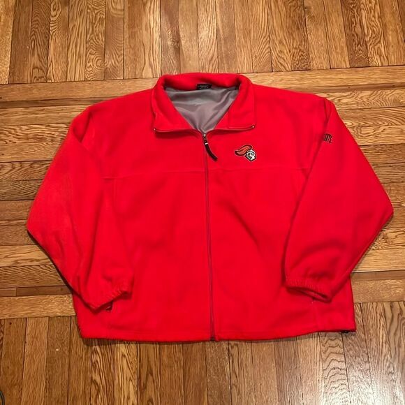 Vintage pro player fleece full‎ zip up Rutgers jacket - Picture 1 of 8
